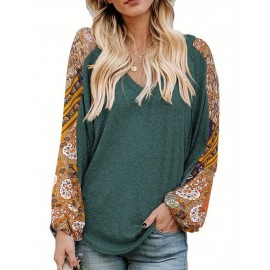 Women Long Sleeve Summer Bohemian Casual Loose Fit Shirt Hippie Western Dressy Blouses Boho Tops