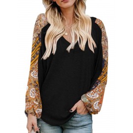 Women Long Sleeve Summer Bohemian Casual Loose Fit Shirt Hippie Western Dressy Blouses Boho Tops