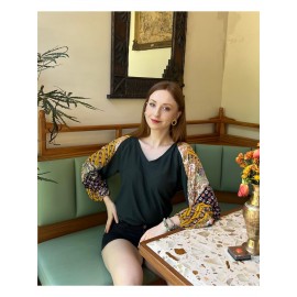 Women Long Sleeve Summer Bohemian Casual Loose Fit Shirt Hippie Western Dressy Blouses Boho Tops