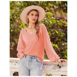 Women Long Sleeve Summer Bohemian Casual Loose Fit Shirt Hippie Western Dressy Blouses Boho Tops