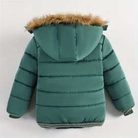 Chic Alphabet Hooded Boys Winter Coat – Lightweight, Durable & Snug for Fall/Winter Comfort