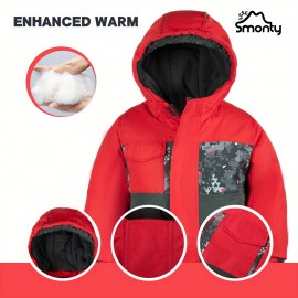 Winter Explorer Kids' Snow Suit - Waterproof, Windproof, Warm, Hooded, Breathable, Ski Jacket Coat for Boys - Perfect for Winter Outdoor Activities