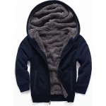 Boys' Cozy Sherpa-Lined Fleece Hoodie - Full Zip-Up Winter Jacket with Pockets