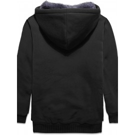 Boys' Cozy Sherpa-Lined Fleece Hoodie - Full Zip-Up Winter Jacket with Pockets