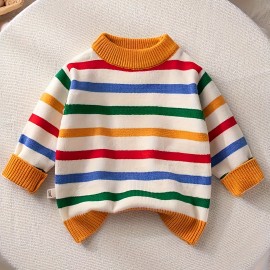 Orange Striped Pullover