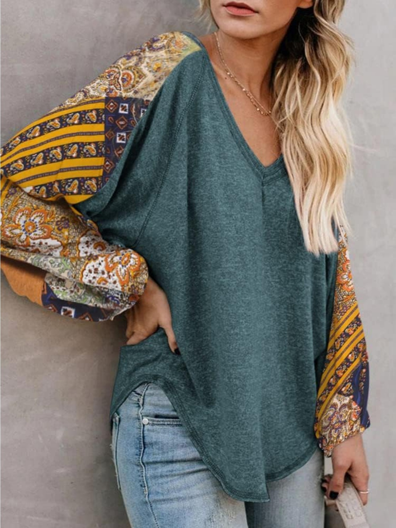 Women Long Sleeve Summer Bohemian Casual Loose Fit Shirt Hippie Western Dressy Blouses Boho Tops details 18