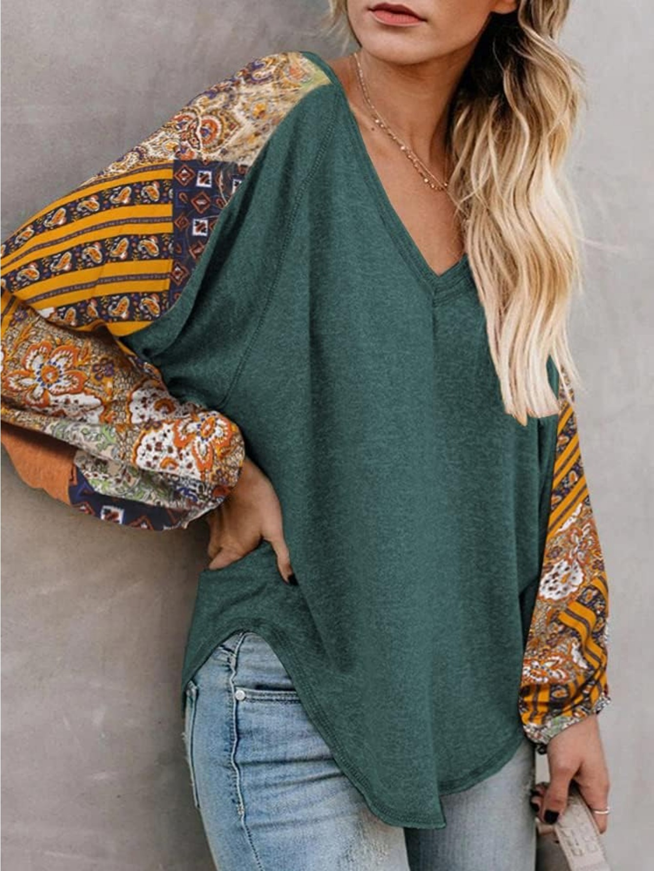 Women Long Sleeve Summer Bohemian Casual Loose Fit Shirt Hippie Western Dressy Blouses Boho Tops details 20