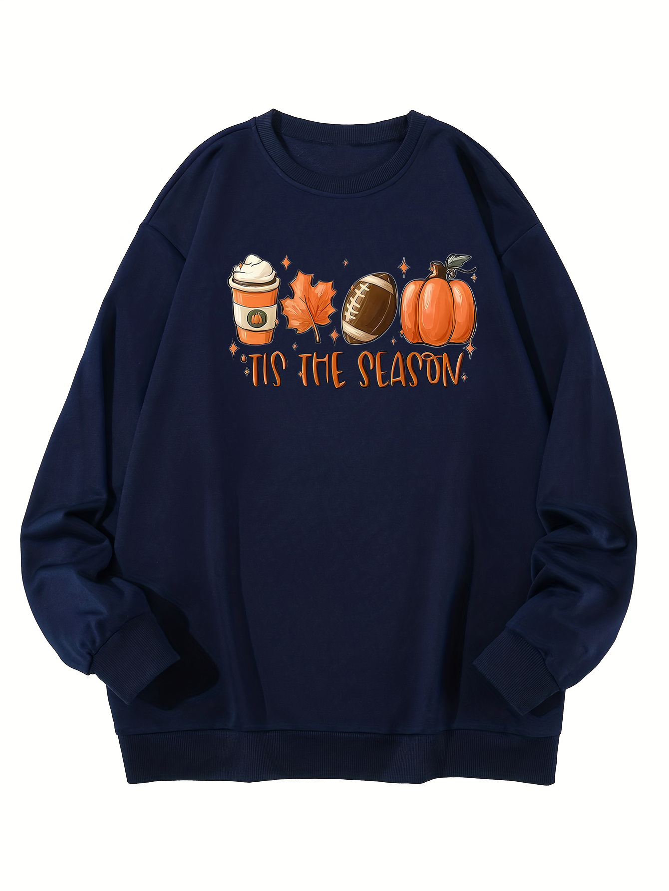 plus size mens halloween bubble tea pumpkin print sweatshirt oversized fashion crew neck pullover fall winter mens clothing details 2