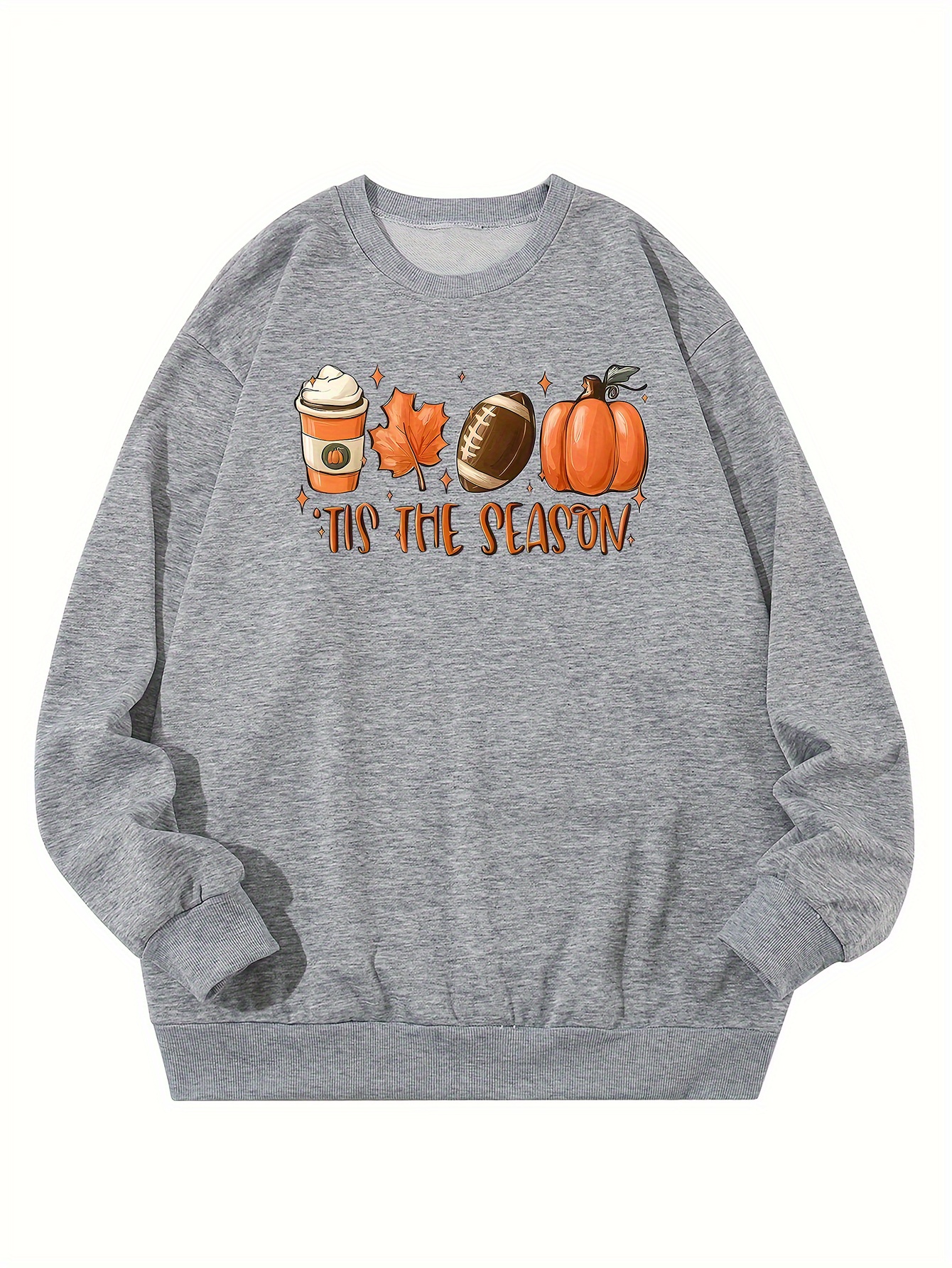 plus size mens halloween bubble tea pumpkin print sweatshirt oversized fashion crew neck pullover fall winter mens clothing details 4