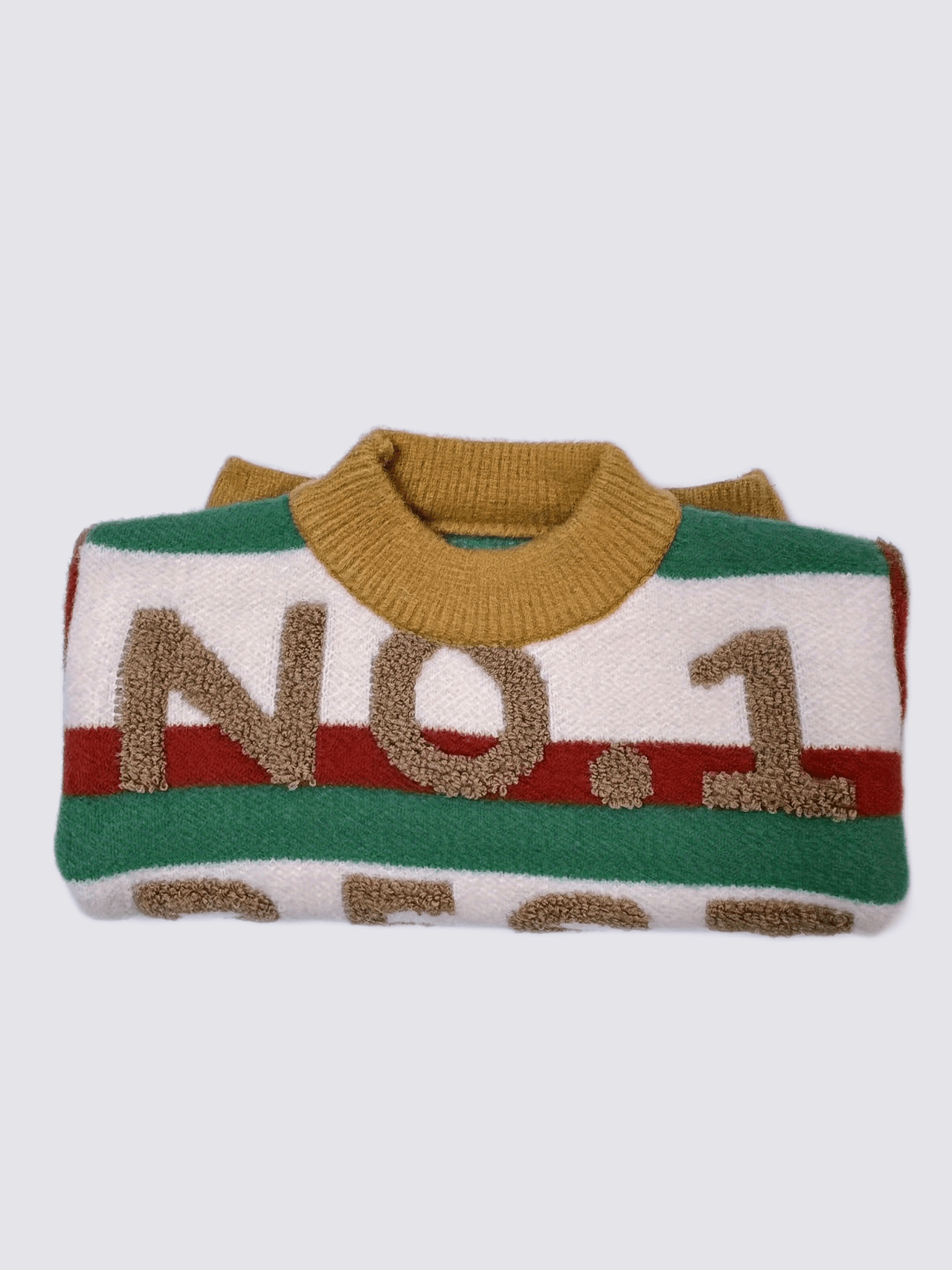 boys knit pullover sweater with letter embroidery colorful striped long sleeve crew neck top for fall winter details 5