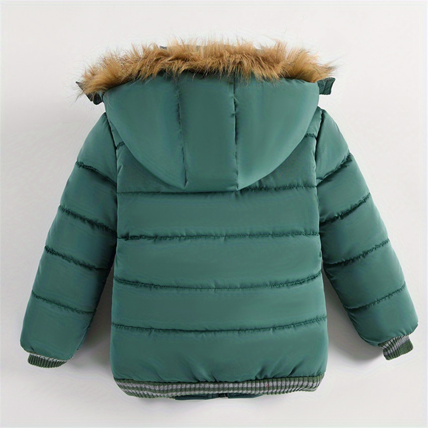 boys winter hooded coat padded light warm jacket cute hooded outerwear details 7