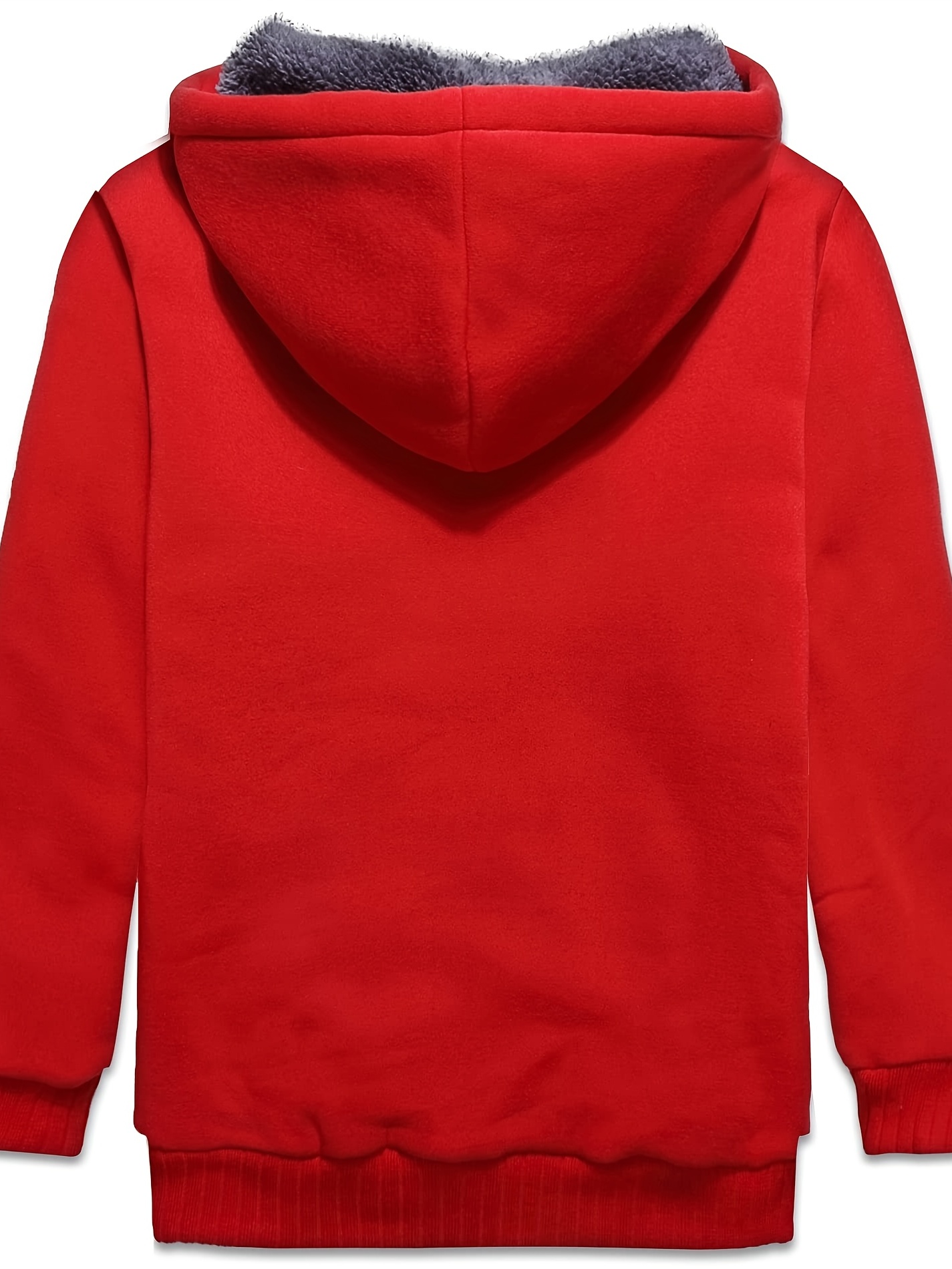 boys hoodie full zip up fleece kids sherpa lined sweatshirt winter soft warm jacket details 13